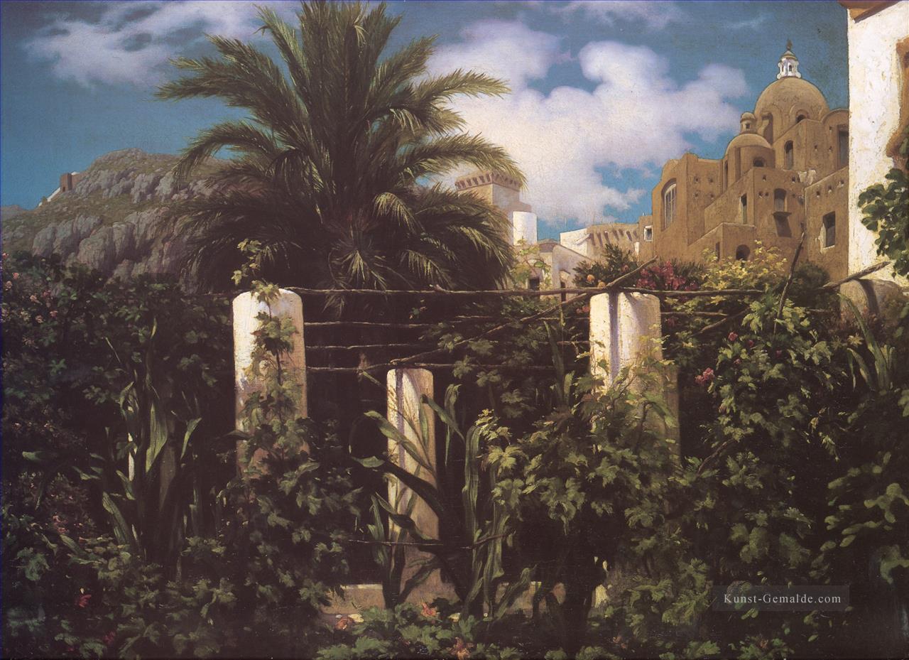 Garten eines Gasthauses Capri Akademismus Frederic Leighton Ölgemälde